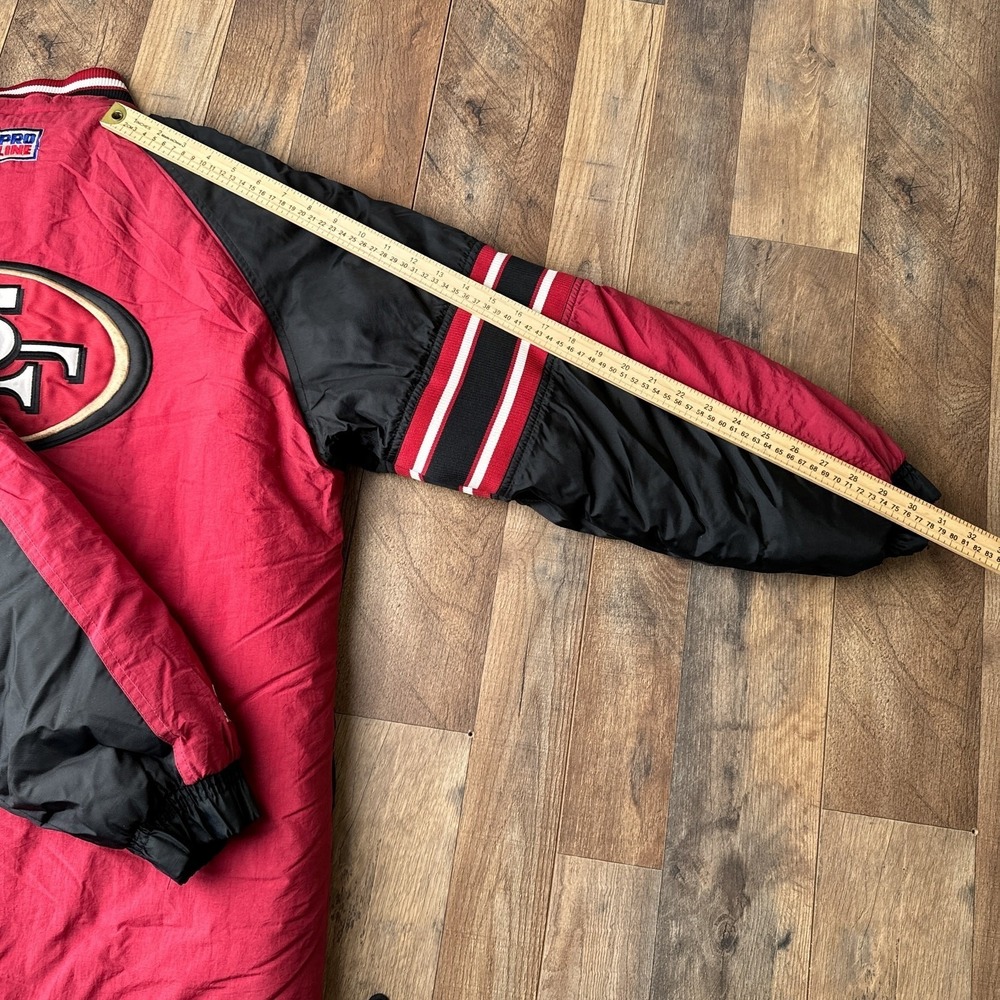 Vintage 90s San Francisco 49ers Jacket Men's Large Red Starter Embroidered 5488 - Picture 12 of 14